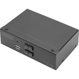 Digitus KVM Switch DisplayPort 2x1, Switch KVM Nero