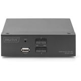 Digitus KVM Switch DisplayPort 2x1, Switch KVM Nero
