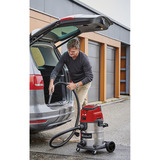 EINHELL TE-VC 36/25 Li S-Solo (2x 18Volt), Aspira bagnato / asciutto rosso/in acciaio inox
