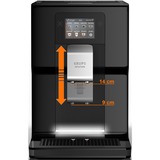 Krups EA8738 Automatica/Manuale Macchina per espresso 3 L, Macchina automatica Nero, Macchina per espresso, 3 L, Caffè macinato, Macinatore integrato, 1450 W, Nero