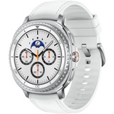 Samsung Galaxy Watch 8 Classic 3,3 cm (1.3") AMOLED 46 mm Digitale 438 x 438 Pixel Touch screen 4G Argento Wi-Fi GPS (satellitare), Smartwatch bianco, 3,3 cm (1.3"), AMOLED, Touch screen, 64 GB, GPS (satellitare), 63,5 g