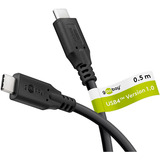 goobay Cavo USB4 Gen 3x2, connettore USB-C > connettore USB-C, 40Gbit/s Nero