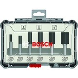 Bosch 2607017466 Set di punte 6 pz, Fresa Set di punte, 8 mm, 6 pz, 54, 50, 60, 60, 60, 60 mm, 20, 20, 30, 30, 30, 30 mm, 6, 8, 10, 12, 16, 20 mm