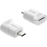 DeLOCK Lettore di schede Mini USB-C per MicroSD bianco
