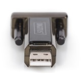 Digitus Adattatore seriale USB 2.0 Nero, USB 2.0, D-Sub 9 Male, Nero