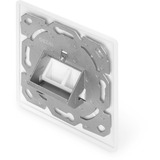 Digitus Piastra frontale + telaio di montaggio per multimedia/Keystone, Pannello frontale bianco