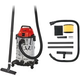 EINHELL TC-VC 1930 S Nero, Grigio, Rosso 30 L 1500 W, Aspira bagnato / asciutto rosso/Argento, Secco e bagnato, Nero, Grigio, Rosso, 30 L, 19 kPa, 2,5 m, 2,5 m