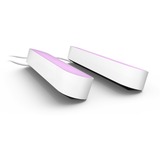 Philips Hue Barra luminosa Hue Play, confezione doppia, Luce LED bianco, Philips Hue White and Color ambiance Barra luminosa Hue Play, confezione doppia, Lampada da tavolo intelligente, Bluetooth/Zigbee, Bianco, LED integrato, Sintetico, Lampadina/e non sostituibile/i