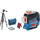 Bosch GLL 3-80 C Professional Livella lineare 30 m, Attraversare la linea laser blu/Nero, 30 m, 0,2 mm/m, 4°, 120 m, Orizzontale/Verticale, Rosso
