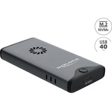DeLOCK USB-C 40 Gbps per SSD M.2 NVMe PCIe con ventola, Disk enclosure grigio/Nero