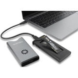 DeLOCK USB-C 40 Gbps per SSD M.2 NVMe PCIe con ventola, Disk enclosure grigio/Nero