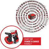 EINHELL Sega a nastro a batteria Power X-Change TE-MB 18/127 Li-Solo, 18 Volt rosso/Nero