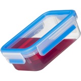 Emsa 508558 recipiente per cibo Rettangolare Scatola 1 L Blu, Trasparente 3 pz, Casella trasparente/Blu, Scatola, Rettangolare, 1 L, Blu, Trasparente, Polipropilene (PP), Elastomero Termoplastico (TPE), Germania