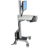 Ergotron WorkFit-C Single LD, postazione di lavoro mobile per stare in piedi e seduti, Tavolo da lavoro grigio