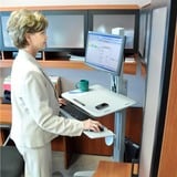 Ergotron WorkFit-C Single LD, postazione di lavoro mobile per stare in piedi e seduti, Tavolo da lavoro grigio
