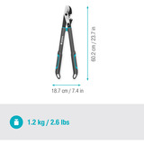 GARDENA Cesoia per rami EnergyCut Pro S, Potatore grigio/Turchese