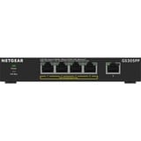 Netgear GS305PP Non gestito Gigabit Ethernet (10/100/1000) Supporto Power over Ethernet (PoE) Nero, Interruttore Nero, Non gestito, Gigabit Ethernet (10/100/1000), Full duplex, Supporto Power over Ethernet (PoE), Montabile a parete