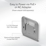 Netgear WAX610 1800 Mbit/s Bianco Supporto Power over Ethernet (PoE), Punto di accesso bianco, 2.4 GHz, 5 GHz, 1800 Mbit/s, EAP-PEAP, EAP-TLS, EAP-TTLS, PEAP, SSH, SSL/TLS, WPA, WPA2, WPA2-Enterprise, WPA3, 10,100,1000,2500 Mbit/s