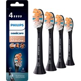 Philips A3 Premium All-in-One HX9094/11 4x Testine nere per spazzolino sonico, Testina Nero, 4 pz, Nero, 3 mese(i), Medio, Panasonic, 2 Series Plaque Control, 2 Series Plaque Defense, Series 2100, 3 Series, DiamondClean,...