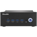 Shuttle Nano PC NA10H PC con dimensioni 1 l Nero 8845HS 3,8 GHz, Barebone Nero, PC con dimensioni 1 l, Mini PC barebone, DDR5-SDRAM, PCI Express, Collegamento ethernet LAN, 120 W