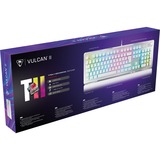 Turtle Beach Vulcan II, Tastiera da gioco alluminio (spazzolato)/Bianco