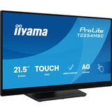 iiyama T2254MSC-B2AG Monitor PC 54,6 cm (21.5") 1920 x 1080 Pixel Full HD LED Touch screen Nero, Monitor LED Nero (opaco), 54,6 cm (21.5"), 1920 x 1080 Pixel, Full HD, LED, 4 ms, Nero