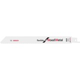 Bosch Lama per sega a gattuccio S 1022 HF flessibile per legno e metallo, 100 pezzi 