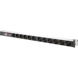 Digitus Multipresa PDU con profilo in alluminio, 12 prese, Ciabatta Nero/alluminio