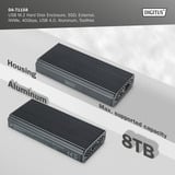 Digitus USB M.2 SSD, Disk enclosure alluminio