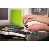 Dymo LabelManager 420P kit etichettatrice portatile ricaricabile a elevate prestazioni | tastiera ABC | con custodia e 4 nastri per etichette D1, Stampa etichette Nero/Argento, Nero, Grigio
