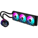 GIGABYTE AORUS WATERFORCE X II 360 Raffreddamento a liquido per CPU AIO - 3x ventole ARGB da 120 mm, LCD a colori, DAISY-CHAIN, compatibile con Intel LGA 1851 e AMD AM5, Raffreddamento ad acqua Nero, LCD a colori, DAISY-CHAIN, compatibile con Intel LGA 1851 e AMD AM5, Raffreddatore di liquidi tutto in uno, 12 cm, Nero