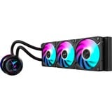 GIGABYTE AORUS WATERFORCE X II 360 Raffreddamento a liquido per CPU AIO - 3x ventole ARGB da 120 mm, LCD a colori, DAISY-CHAIN, compatibile con Intel LGA 1851 e AMD AM5, Raffreddamento ad acqua Nero, LCD a colori, DAISY-CHAIN, compatibile con Intel LGA 1851 e AMD AM5, Raffreddatore di liquidi tutto in uno, 12 cm, Nero