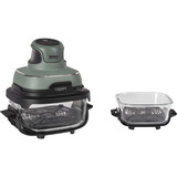 Ninja CRISPi 4-in-1 friggitrice ad aria calda portatile in vetro "Salbei" grigio-verde/trasparente