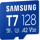 Samsung T7 microSDXC 128 GB, Scheda di memoria blu, 128 GB, MicroSDXC, UHS-I, 170 MB/s, Class 3 (U3), V30