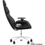 Thermaltake ARGENT E700 Sedia da gaming per PC Nero, Sedili di gioco Nero, Sedia da gaming per PC, 150 kg, 170 cm, 190 cm, Argento, Alluminio