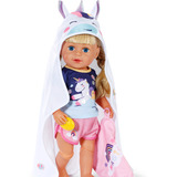 ZAPF Creation BABY born Hooded Towel Set, Accessori della bambola BABY born Hooded Towel Set, Set da bagno per bambole, 3 anno/i