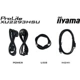 iiyama ProLite XU2293HSU-B7 Monitor PC 54,6 cm (21.5") 1920 x 1080 Pixel Full HD LED Nero, Monitor LED Nero (opaco), 54,6 cm (21.5"), 1920 x 1080 Pixel, Full HD, LED, 1 ms, Nero