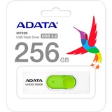 ADATA UV320 unità flash USB 256 GB USB tipo A 3.2 Gen 1 (3.1 Gen 1) Verde, Bianco, Chiavetta USB bianco/Verde, 256 GB, USB tipo A, 3.2 Gen 1 (3.1 Gen 1), 100 MB/s, Lamina di scorrimento, Verde, Bianco