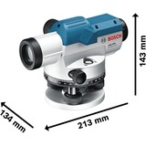 Bosch GOL 26 D Professional 100 m, Leveler blu, 100 m, Multicolore, IP54, Batteria, -10 - 50 °C, -20 - 70 °C