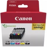 Canon 0372C006 cartuccia d'inchiostro 5 pz Originale Nero, Ciano, Magenta, Giallo Nero, Ciano, Magenta, Giallo, 5 pz, Confezione multipla