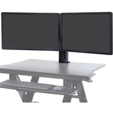 Ergotron WorkFit Dual-Monitor-Kit, Base per monitor Nero