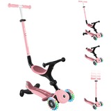 GLOBBER Go-Up Active Lights 360, Scooter rosa/Rosa