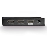 Lindy 38235 ripartitore video HDMI 2x HDMI, Splitter HDMI Nero, HDMI, 2x HDMI, 3840 x 2160 Pixel, Nero, Metallo, CE, FCC, RoHS, REACH, California Proposition 65