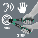 Wera Chiave dinamometrica con quadrato passante Click-Torque Lock A 6 R/L Nero/Verde