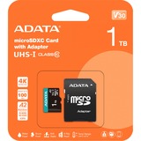 ADATA AUSDX1TUI3V30SA2-RA1 memoria flash 1 TB MicroSDXC UHS-I Classe 10, Scheda di memoria 1 TB, MicroSDXC, Classe 10, UHS-I, 100 MB/s, 85 MB/s