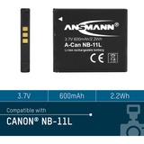 Ansmann A-Can NB-11L Ioni di Litio 600 mAh, Batteria fotocamera 600 mAh, 3,7 V, Ioni di Litio, 1 pezzo(i)