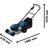 Bosch Tosaerba a batteria GRA 18V2-46SP Professional solo, 36 Volt (2x18V), Rasaerba blu