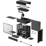 DeepCool CL6600, Chassis Tower Nero/legno