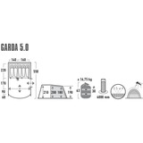 High Peak Tenda tunnel familiare Garda 5.0 grigio/Verde