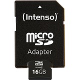 Intenso 3403470 memoria flash 16 GB MicroSDHC Classe 4, Scheda di memoria 16 GB, MicroSDHC, Classe 4, 20 MB/s, 5 MB/s, Antipolvere, Antigraffio